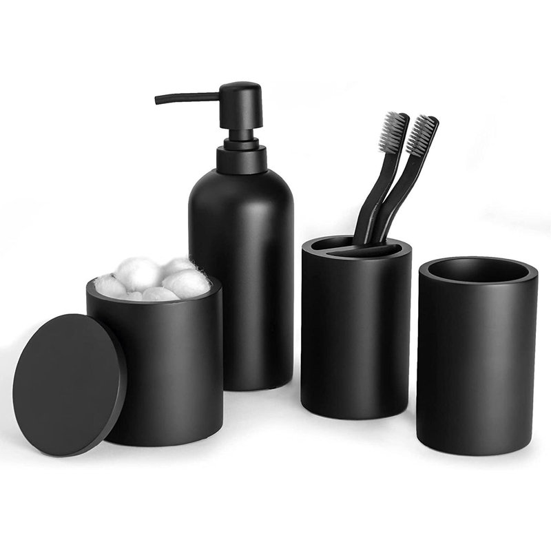 Ebern Designs Hooman 4 Piece Bathroom Accessory Set Wayfair